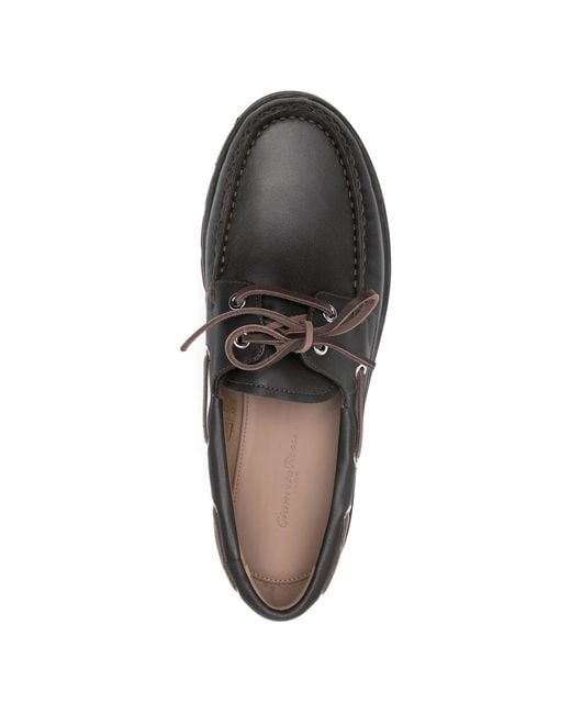 Gianvito Rossi Gray Calf Leather Shoes for men