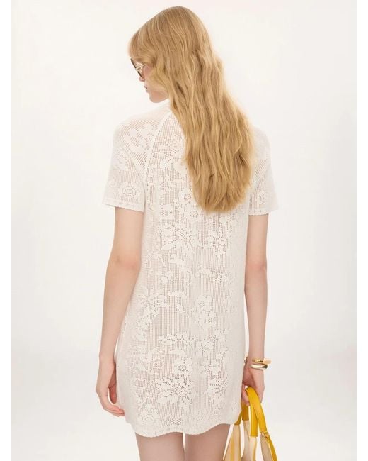 Chloé White Cotton Knit Dress