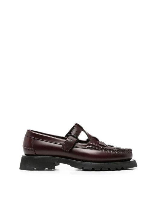 Hereu White Soller Leather Loafers