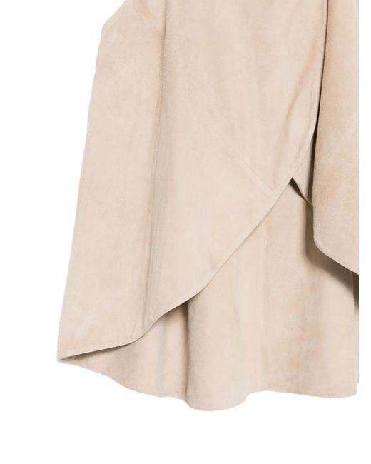 Emporio Armani Natural Leather High-Neck Top