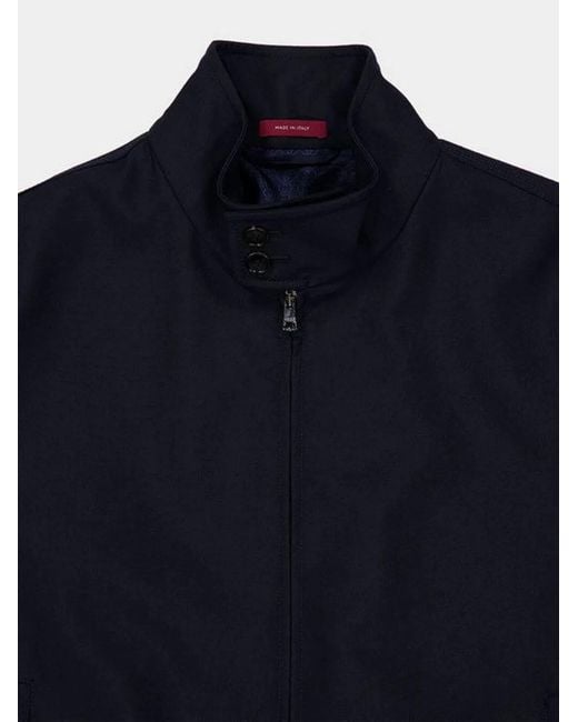 Gucci Blue Button-Collar Zip-Up Jacket for men