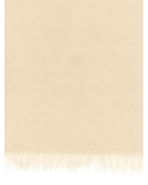 Brunello Cucinelli Natural Silk Cashmere Scarf