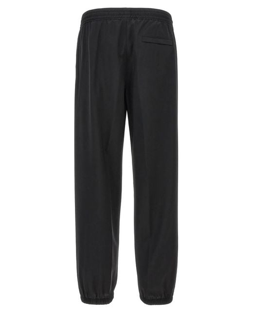 Givenchy Black Logo Placcetta Pants for men