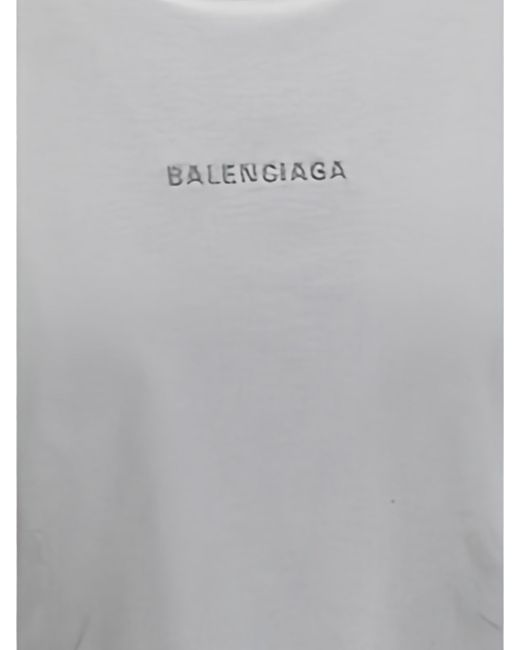 Balenciaga Gray Medium Fit Tshirt for men