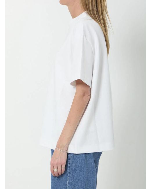 Frankie Shop White Cotton Polyester T-Shirt Polo