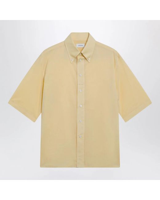 Lemaire Yellow Light Short-Sleeve Wool Shirt for men
