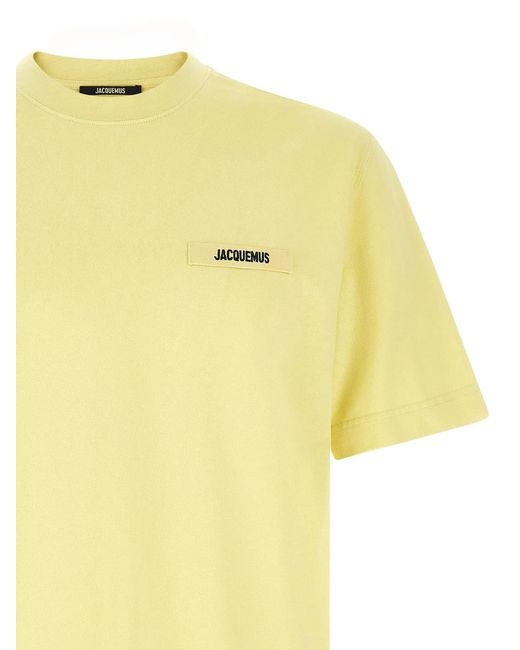 Jacquemus Yellow 'Le T-Shirt Gros-Grain' T-Shirt for men