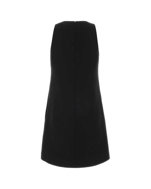Valentino Garavani Black Embroidered Mini Dress