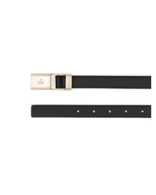 Gucci White Belt With Buckle for men