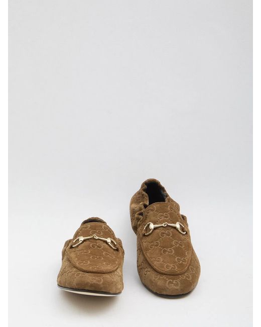 Gucci White Jordaan Leather Loafers