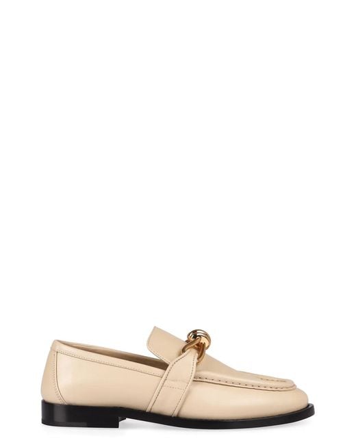 Bottega Veneta Natural Astaire Leather Loafers