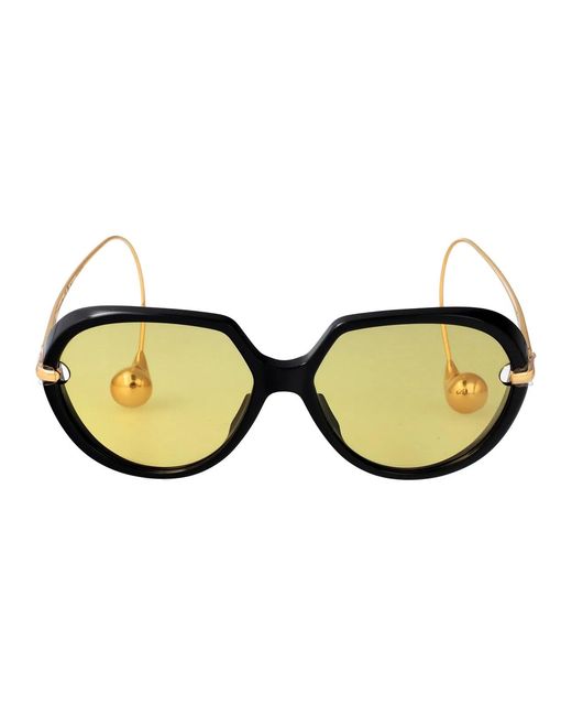 Bottega Veneta Yellow Recycled Acetate Sunglasses