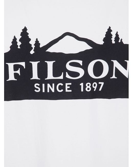 Filson White Short Sleeves "Scenic Graphic" T-Shirt for men