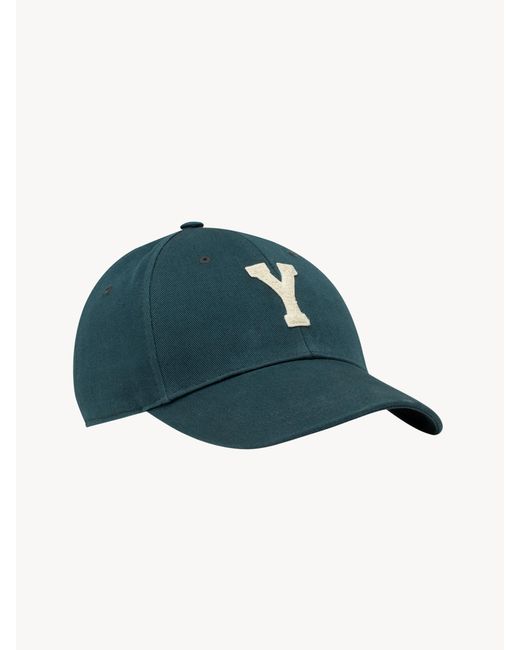 Saint Laurent Blue College-Style Y Gabardine Cap for men