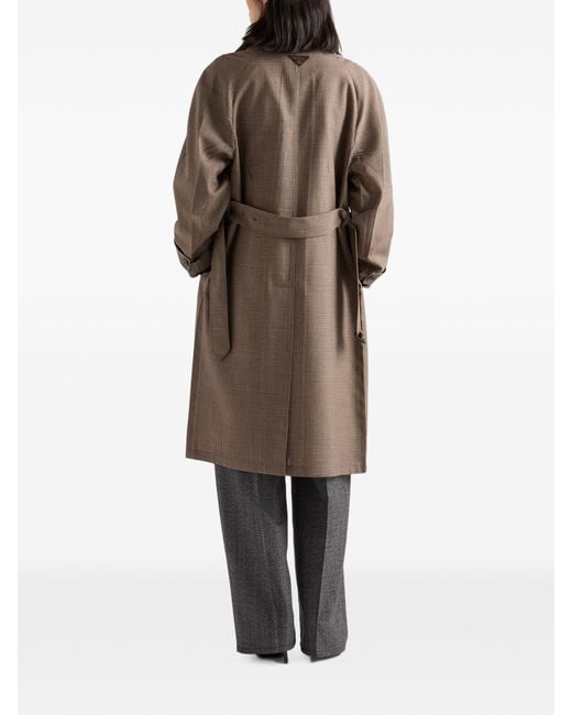 Prada Gray Mouliné Wool Pants