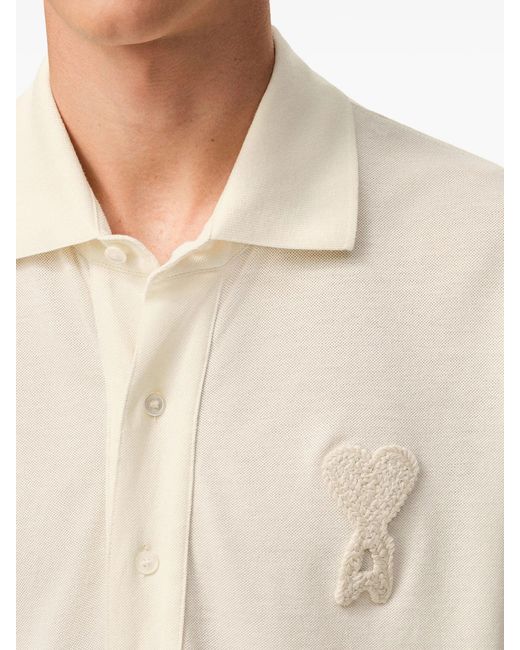 AMI Multicolor Ami De Coeur Cotton Polo Shirt for men