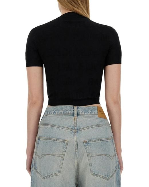 Balenciaga Black Cropped Shirt