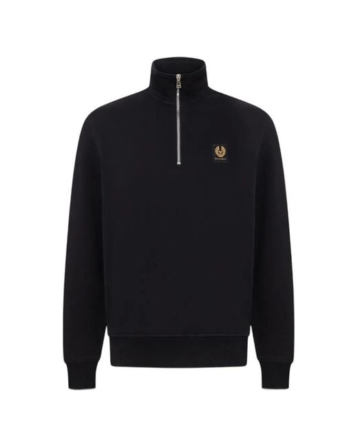 Belstaff Blue Quarter Zip Sweatshirt for men