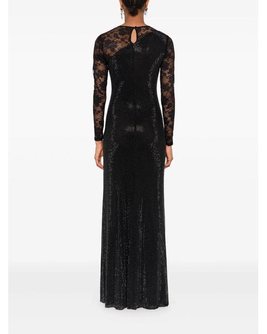 Self-Portrait Black Sheer Lace Asymmetric