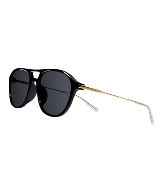 Gucci Black Rectangular Frame Polarized Sunglasses