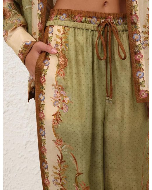 Zimmermann Natural Indra Relaxed Pants