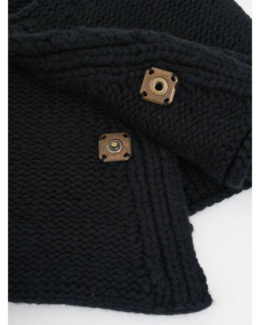 DEVOA Black Cashmere Neck Warmer for men