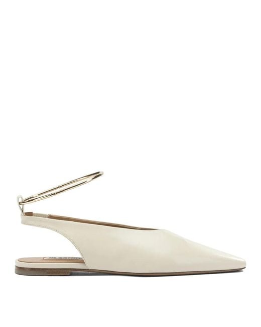 Jil Sander White Ballet Slingbacks