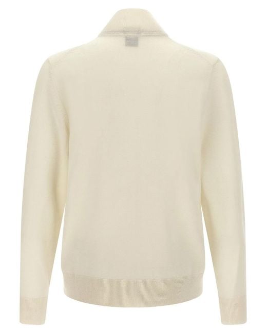 Boss White Shaved Knit Cardigan for men