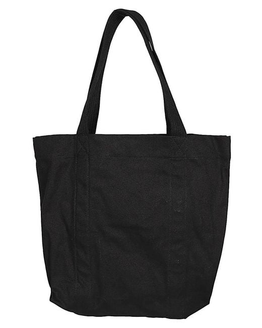 Y-3 Black Logo Canvas Tote Bag