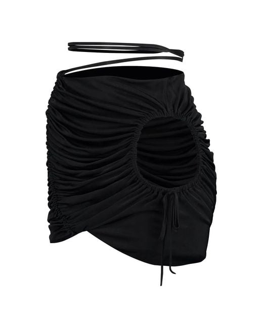 ANDREADAMO Black Andreadamo Draped Skirt