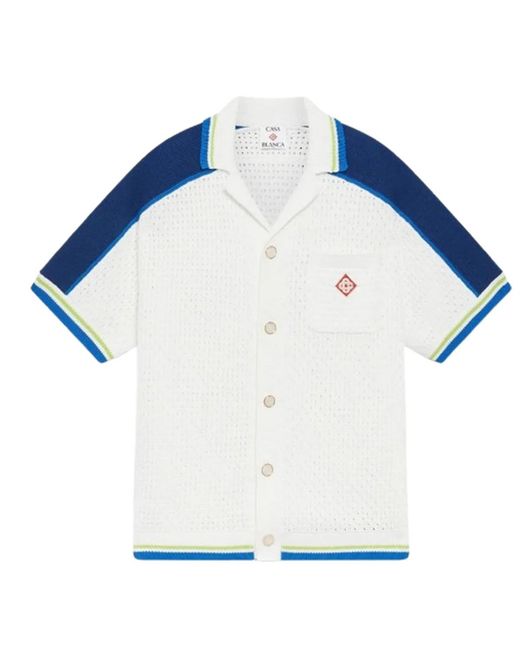 Casablanca Blue Cotton T-Shirt for men