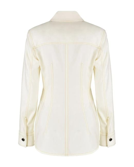 Bottega Veneta White Wool Shirt