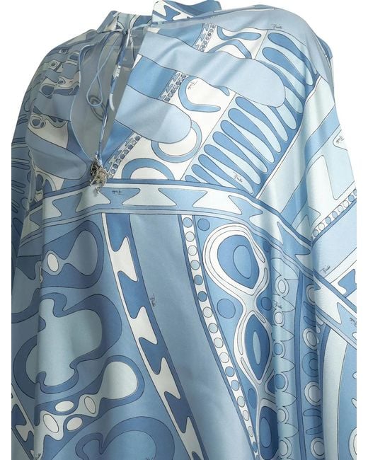 Emilio Pucci Blue "Soleil" Caftan Dress