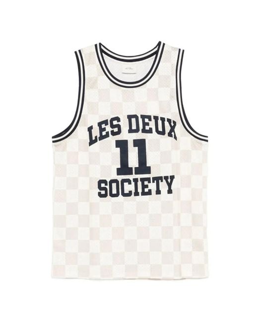 Les Deux White "Silas" Mesh Tank Top for men