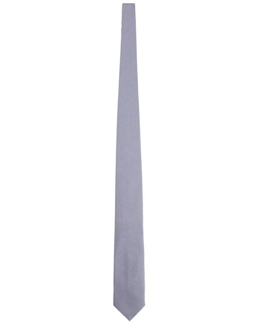 Boss White Silk Tie for men