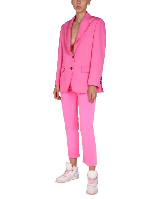 MSGM Pink Singlebreasted Jacket