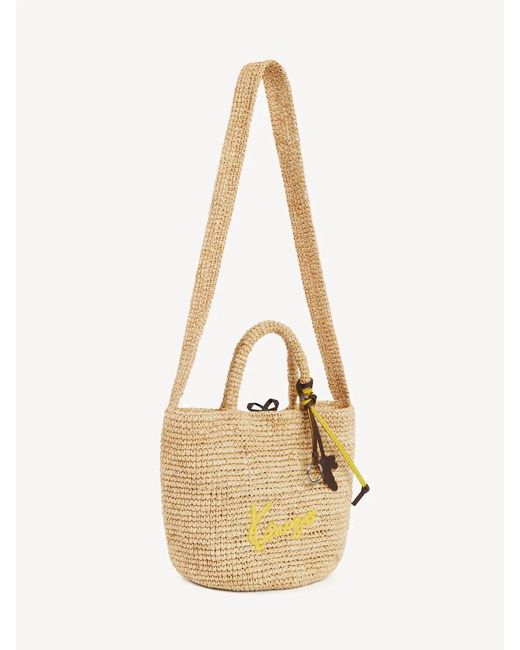 KENZO Metallic Raffia Bag