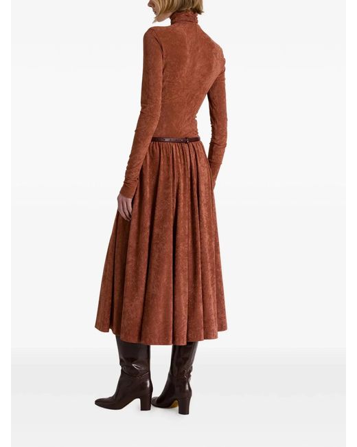 Alberta Ferretti Brown Triacetate Polyester Elastane Skirt