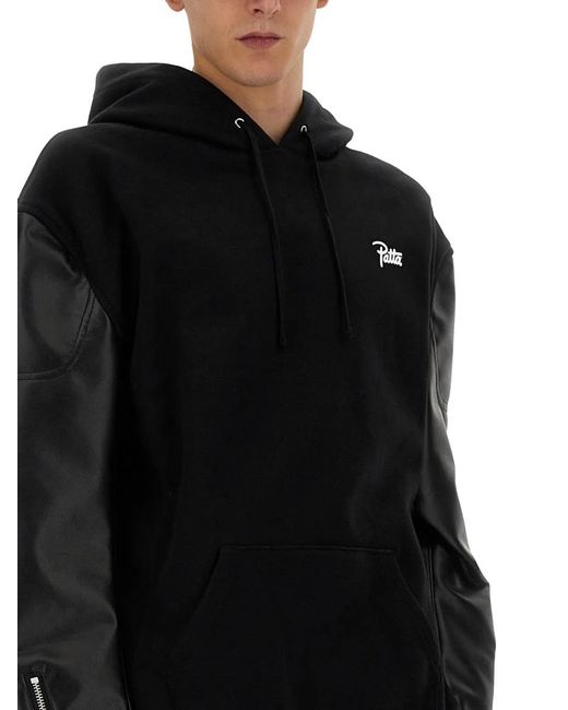 Junya Watanabe Black X Flap Sweatshirt for men