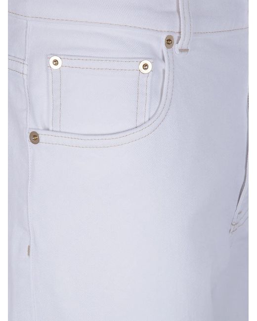 Fabiana Filippi White Wide Leg Trousers