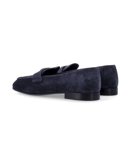 Prada Blue Suede Loafers