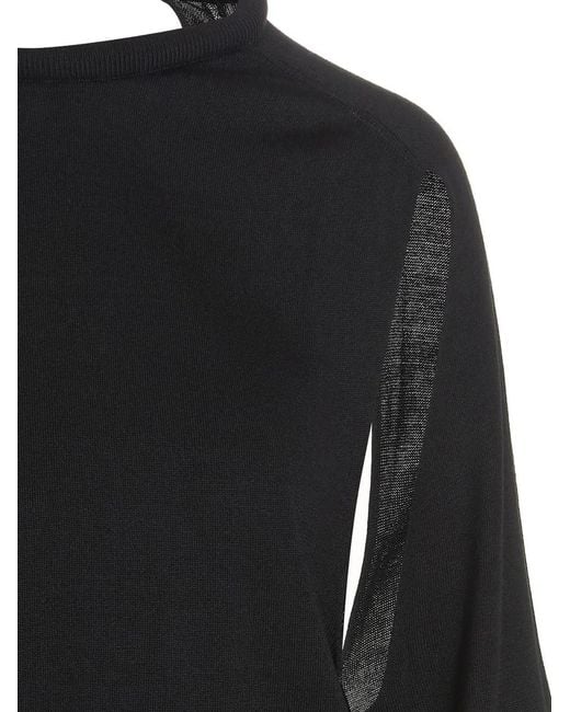 Ramael Black Cut Out Insert Top Sweater
