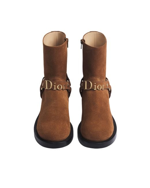 Dior Brown Cognac Leather Boot