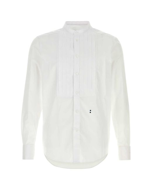 Fendi White Smoking Shirt Look 8 for men