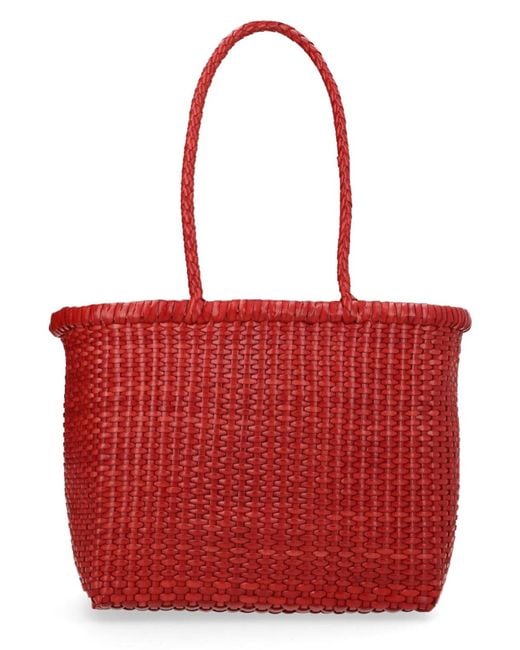 Dragon Diffusion Red Borsa "B Weave" Small