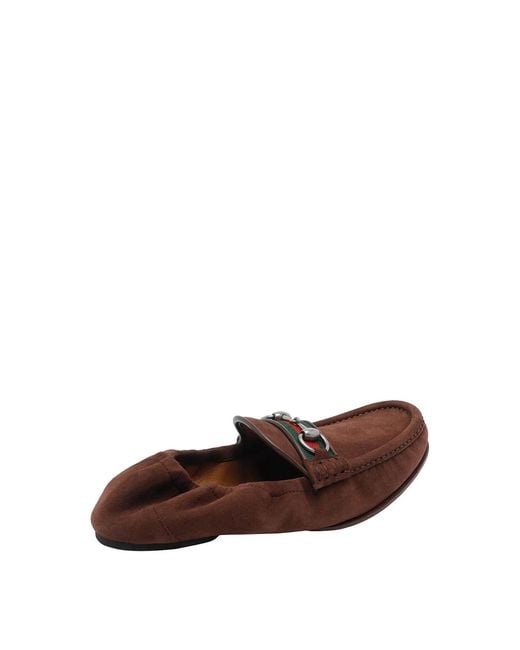 Gucci Brown Horsebit Loafers for men