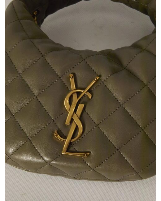 Saint Laurent Green Strong Moss Icarino Leather Handbag