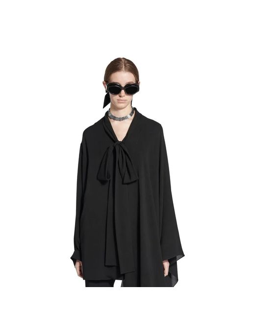 Balenciaga Black Silk Shirt