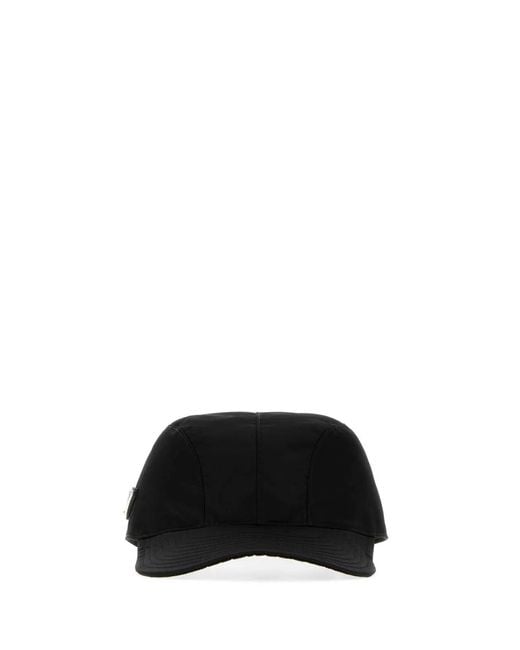 Prada Black Re-Nylon Baseball Cap for men