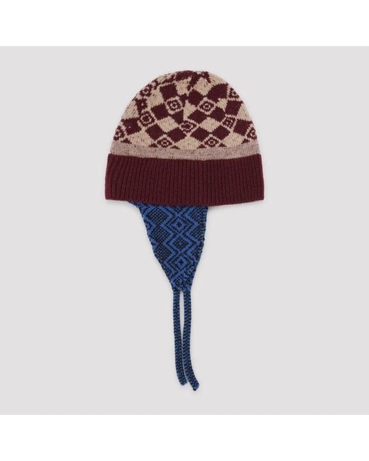 Dries Van Noten Red Bordeaux Marvin Hat for men